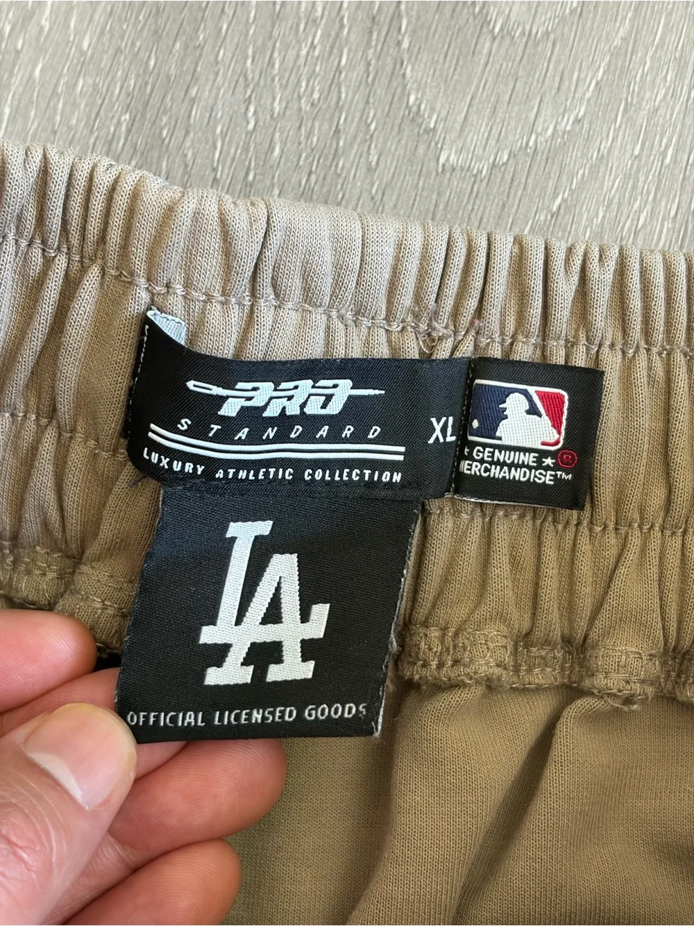 Rare Pro Standard Luxury Athletic Collection LA Dodgers Shorts Beige Size XL **